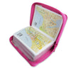 Biblia de Bolsillo con Cierre RV1960 imit fucsia/blanco/rosa con corazones