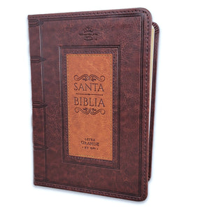 Biblia Portátil 12 puntos RV1960, imit piel café cuadrado