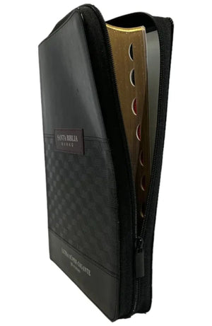Biblia RVR1960 Clásica Abba Negro/Negro Cierre