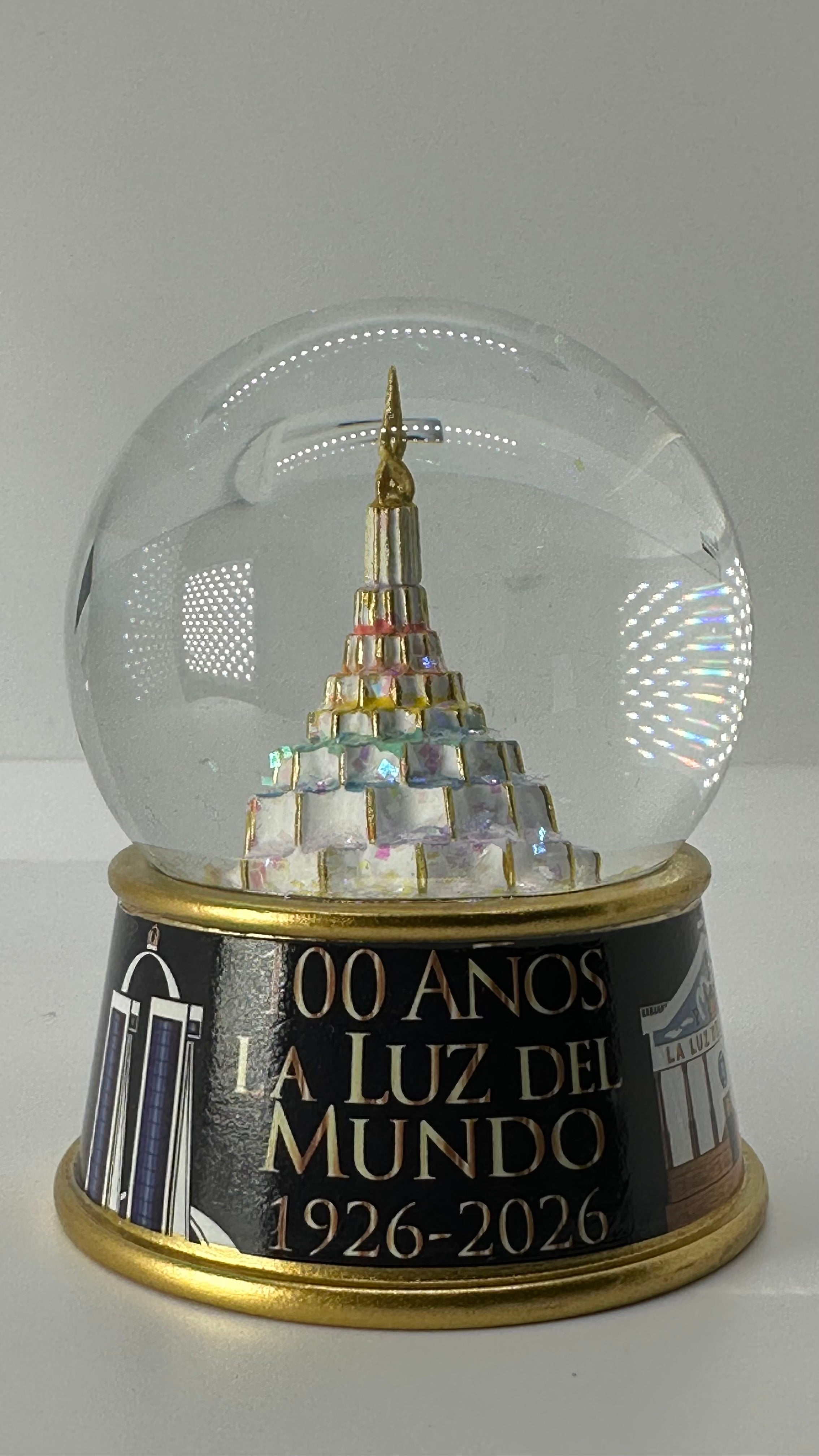 100 yr glitter globe