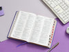 Biblia Letra Grande 12 puntos para Mujer RV1960 imit piel lila con índice