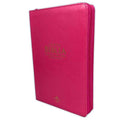 Biblia RVR 1960 Letra Grande Tamaño Manual Símil Piel Fucsia con Índice con Cierre con Cierre