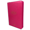 Biblia RVR 1960 Letra Grande Tamaño Manual Símil Piel Fucsia con Índice con Cierre con Cierre