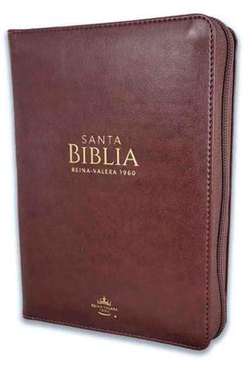 Biblia/ RVR6025cz/ PJR Cafe Oscuro/ Imitacion/ Cierre Canto Dorado