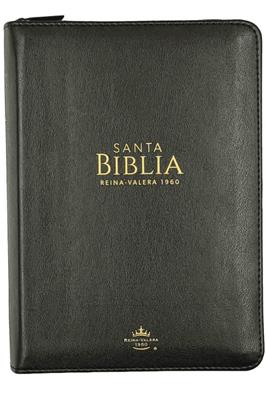Biblia/ RVR6025cz /PJR Negro Cierre Canto Dorado