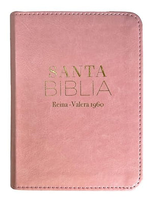 Bíblia Tamaño Bolsillo Reina Valera 1960 clasica rosa Piel Imitación 8.5 puntos