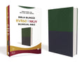 NKJV/RVR60, Bilingual Bible, Leathersoft, 2-Tones Green and Blue / NKJV/RVR60, Biblia Bilingüe, Leathersoft, dos tonos Verde y Azul
