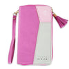 Biblia Chequera para Mujeres RV1960 con indice rosada/fucsia pequeña con lazo y agarradera de mano Imitation Leather