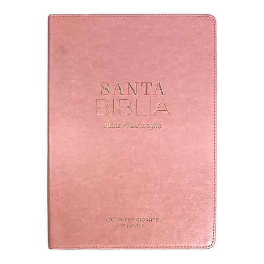 Biblia RVR 1960 Letra Súper Gigante Símil Piel Rosa