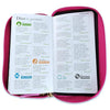 Biblia Chequera para Mujeres RV1960 con indice rosada/fucsia pequeña con lazo y agarradera de mano Imitation Leather