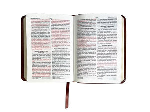 Biblia Tamaño Bolsillo Reina Valera 1960 Piel Imitación cafe clasica 8 Puntos Imitation Leather