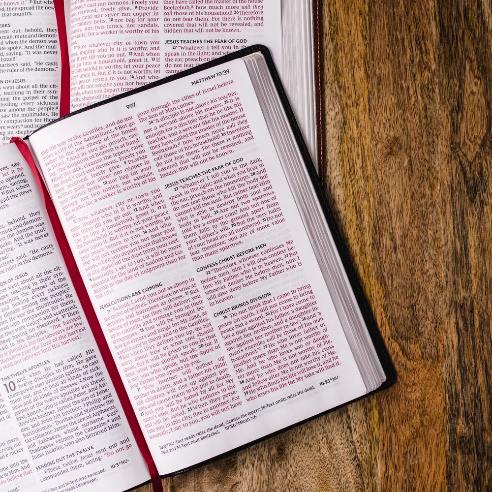 NKJV, Thinline Bible, Giant Print, Red Letter Edition, Comfort Print
