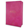 Biblia RV1960 compacta con Cierre Letra 12 puntos imitación piel fucsia