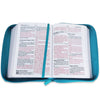Biblia con Cierre Portátil 12 puntos RV1960, imit piel turquesa floral