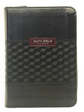Biblia RVR1960 Imitación Piel, Tamaño Bolsillo, Con Cierre e Indice, Color Negro