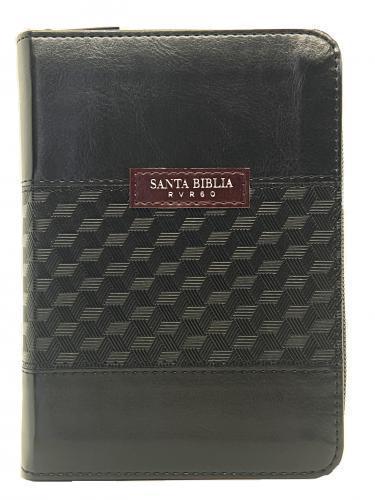 Biblia RVR1960 Imitación Piel, Tamaño Bolsillo, Con Cierre e Indice, Color Negro