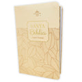 Biblia RVR60c Beige Hojas/ Canto Pintado