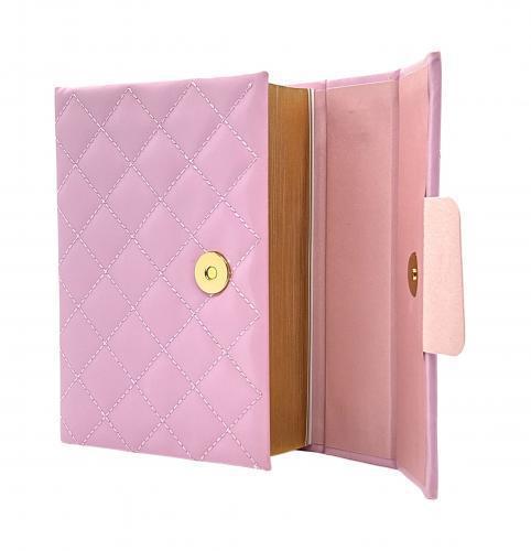 Biblia Reina-Valera 1960 Letra Grande Rosa Claro con Agarradera y Broche Magnético