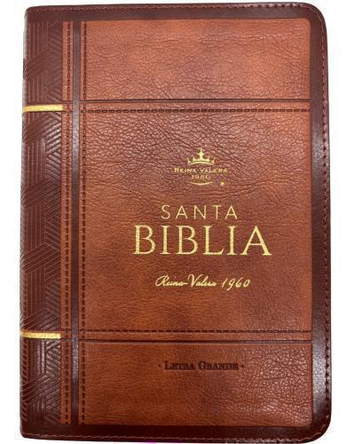 Biblia Reina Valera 1960, Imitación Piel, Tamaño Compacta, Letra Grande, Cafe Cl