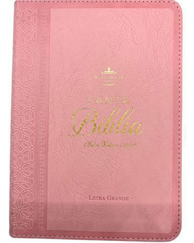Biblia Reina Valera 1960, Imitación Piel, Tamaño Compacta, Letra Grande, Rosa