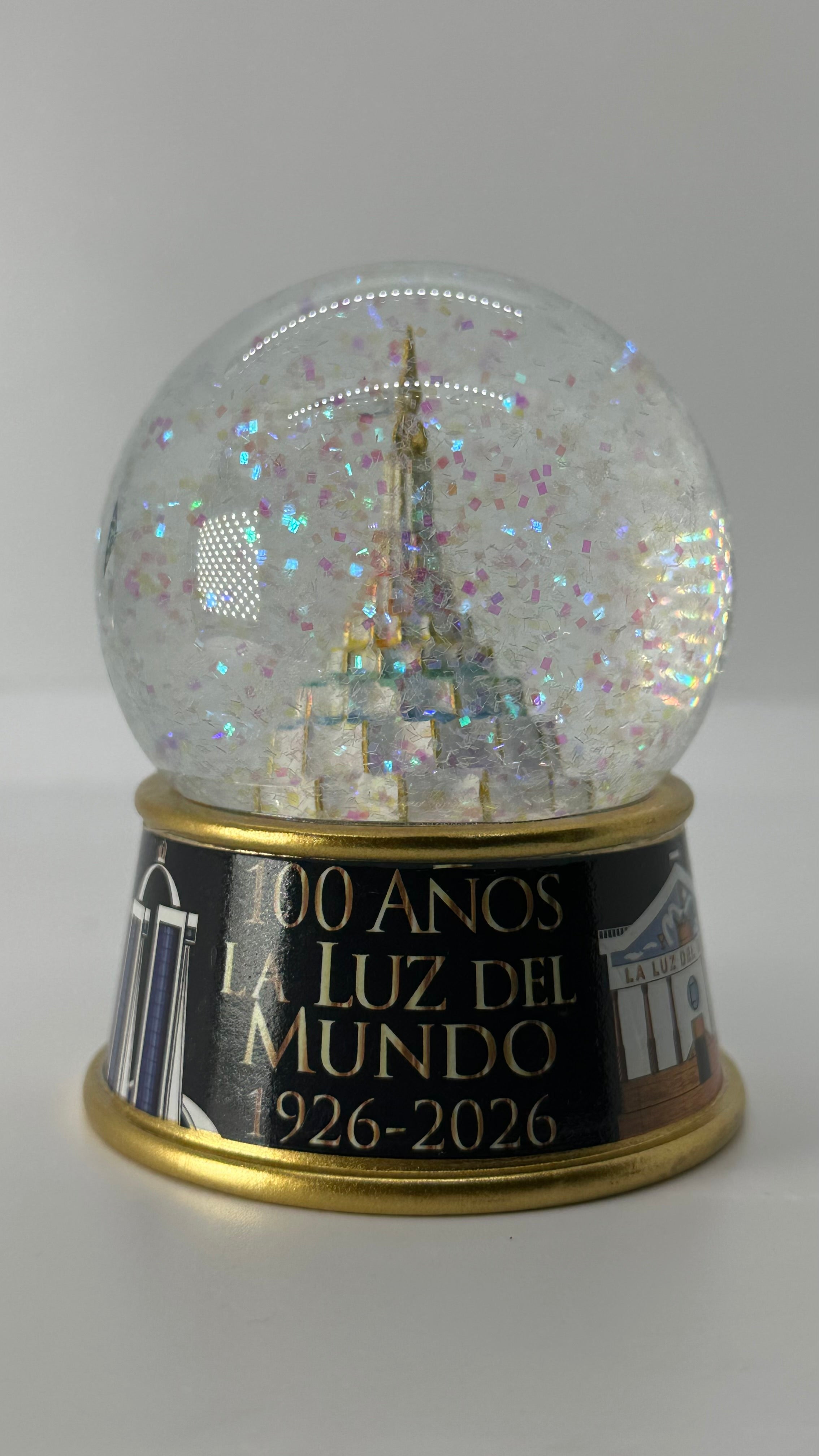 100 yr glitter globe