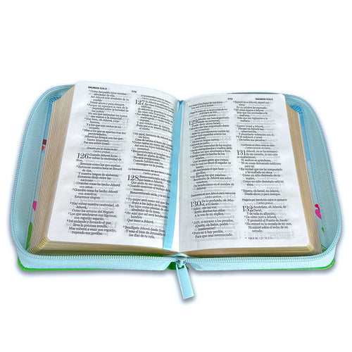 Biblia de Bolsillo con Cierre RV1960 imit piel azul pájaro