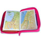 Biblia de Bolsillo con Cierre RV1960 imit piel fuscia búho