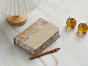 Biblia RVR60 035c PJR CP Flores crema Tamaño Compacto