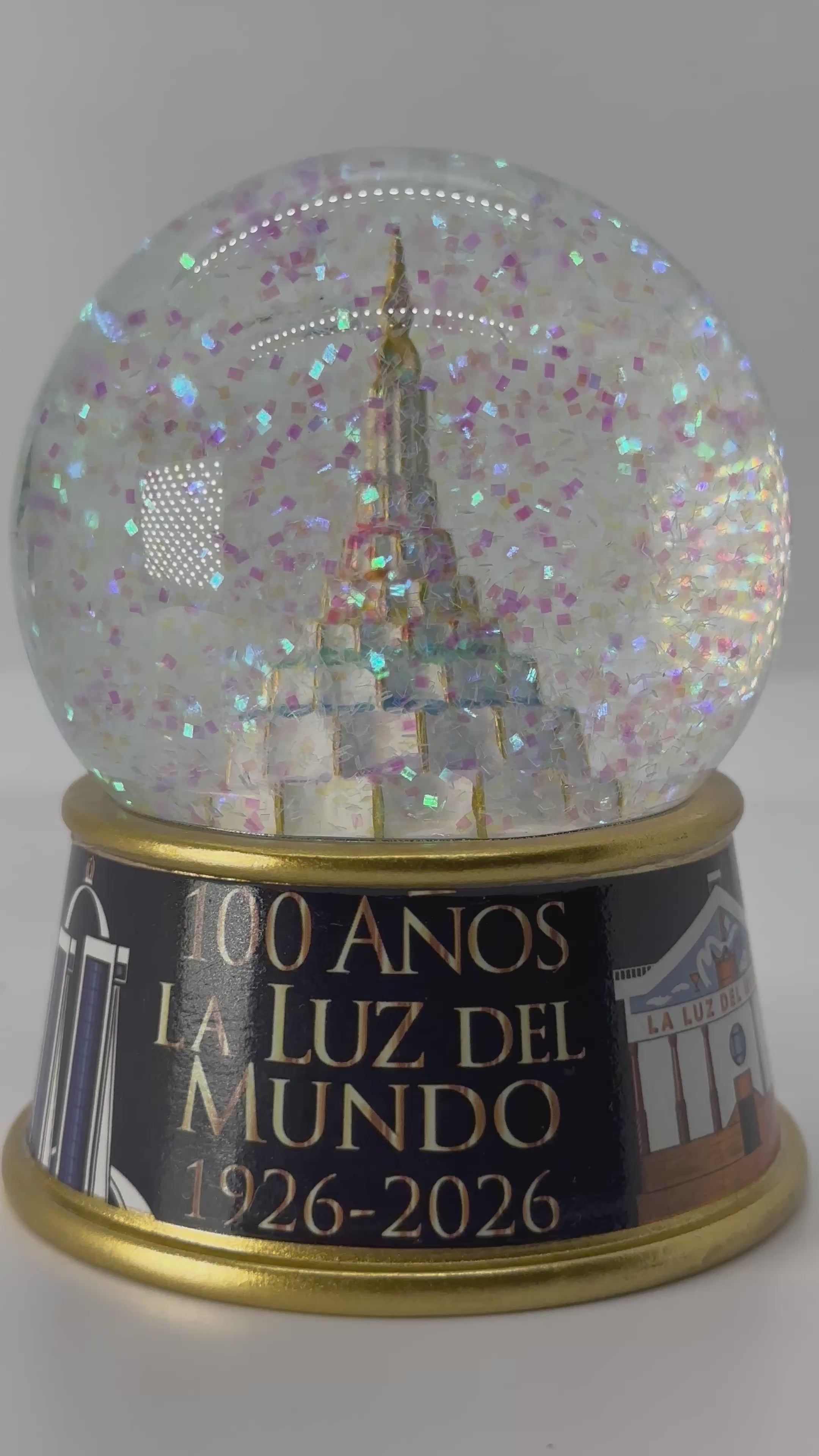 100 yr glitter globe