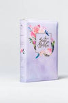 Biblia Letra Gigante Manual con Cierre RV1960 imit. piel violeta floral con índice